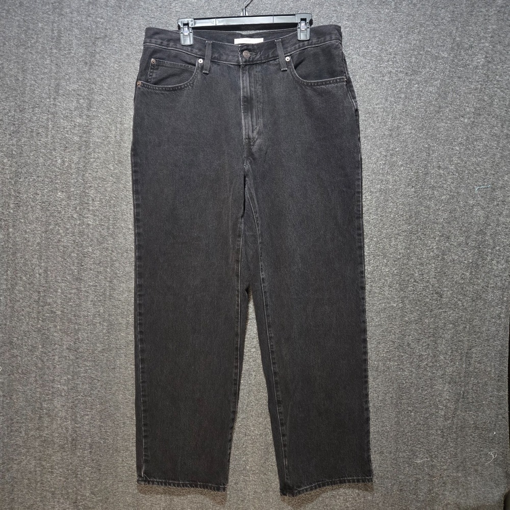 Levi's 94 Baggy Jeans Sz 33 /‎ 34x30 Black High Rise Grunge Skater Gothic 90s